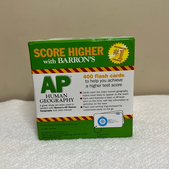 Barron's AP Human Geography Flash Cards - Picture 2 of 3